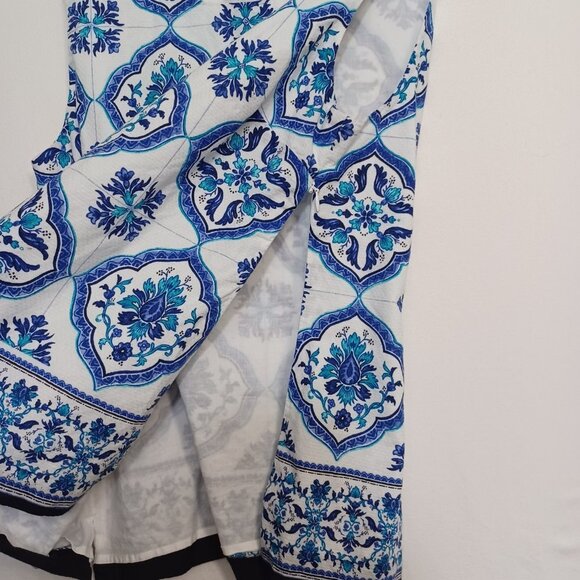 Talbots Top Sleeveless Tile Print Tank Blouse Size 10 Petite - Picture 9 of 11